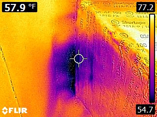 Infrared Image HVAC Air Leak Home Inspectors Jacksonville FL