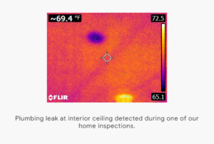 plumbing leak at interior ceiling detected during our home inspections jacksonville fl