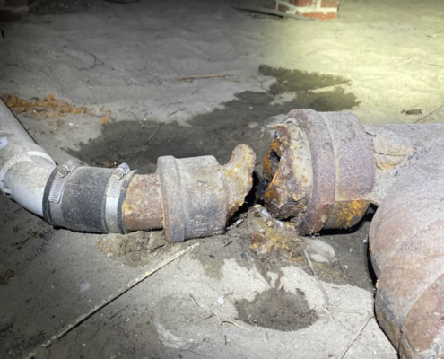 Broken cast iron pipe home inspectors jacksonville fl